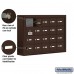 Salsbury Cell Phone Storage Locker - with Front Access Panel - 4 Door High Unit (5 Inch Deep Compartments) - 20 A Doors (19 usable) - Bronze - Surface Mounted - Master Keyed Locks
